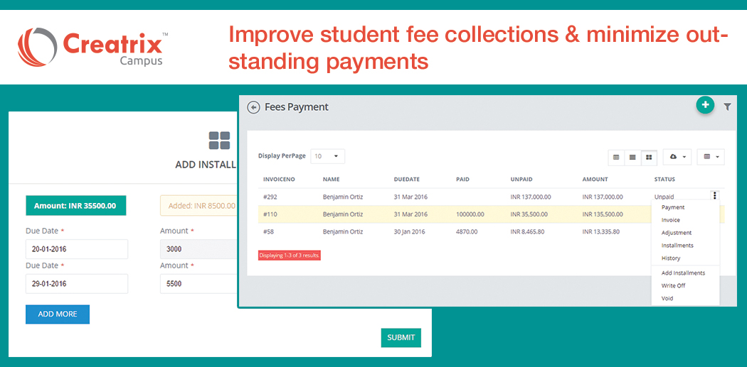 Improve student fee collections & minimize outstanding payments